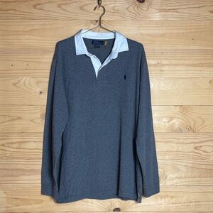 Polo by Ralph Lauren Men's Dark Gray Long Sleeve Polo